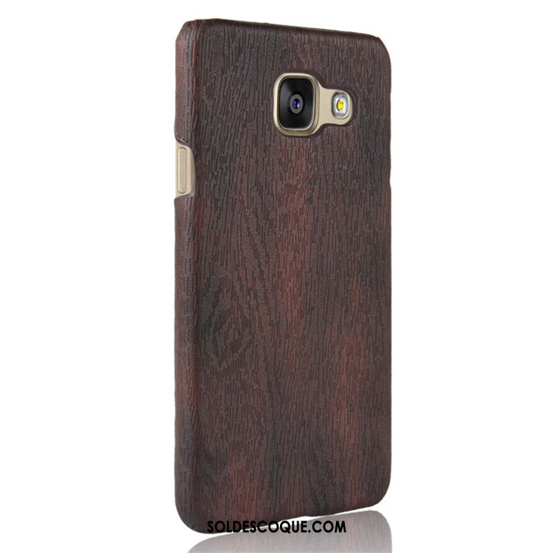 Coque Samsung Galaxy A3 2017 Grain De Bois Cuir Étui Protection Qualité Housse En Vente