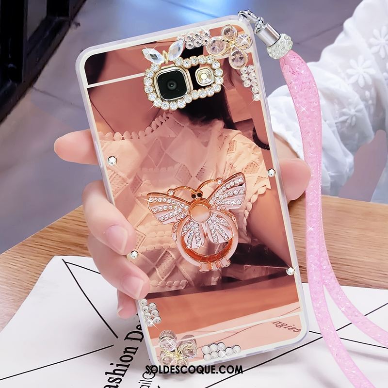 Coque Samsung Galaxy A3 2017 Or Téléphone Portable Fluide Doux Strass Étoile En Vente