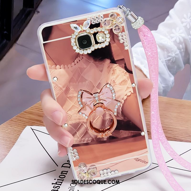 Coque Samsung Galaxy A3 2017 Or Téléphone Portable Fluide Doux Strass Étoile En Vente