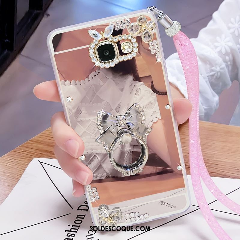 Coque Samsung Galaxy A3 2017 Or Téléphone Portable Fluide Doux Strass Étoile En Vente