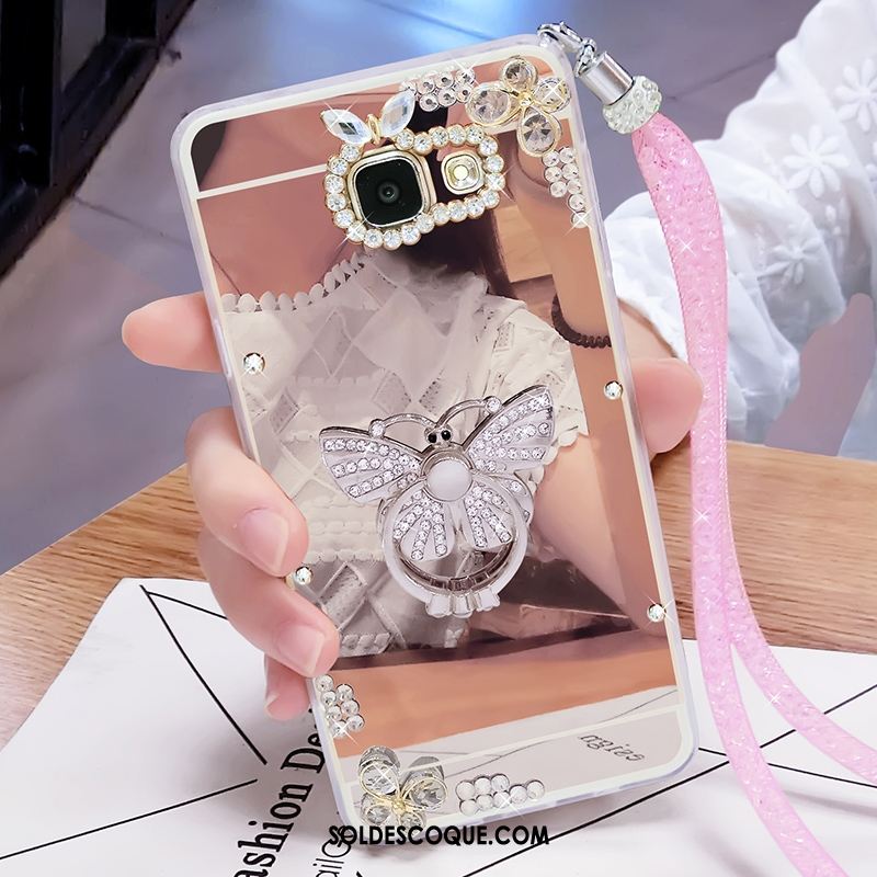 Coque Samsung Galaxy A3 2017 Or Téléphone Portable Fluide Doux Strass Étoile En Vente