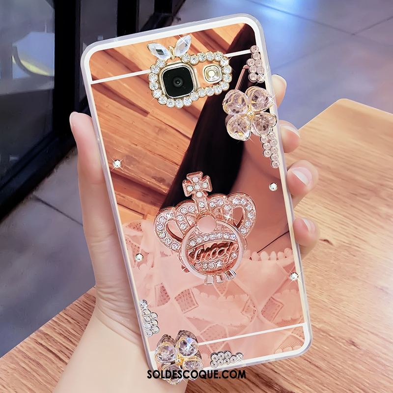 Coque Samsung Galaxy A3 2017 Or Téléphone Portable Fluide Doux Strass Étoile En Vente