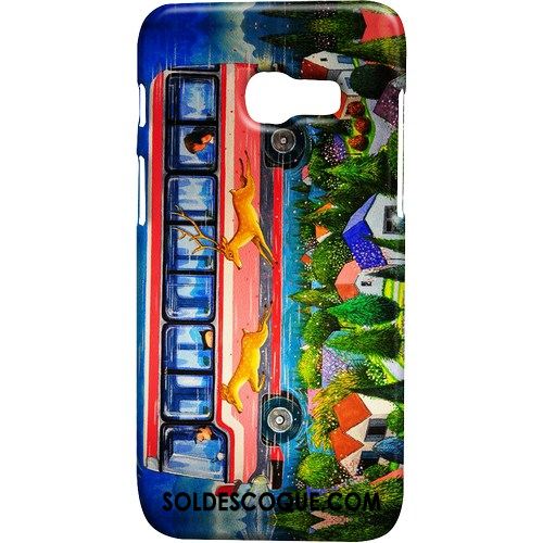 Coque Samsung Galaxy A3 2017 Étui Délavé En Daim Vert Étoile Téléphone Portable Housse Soldes