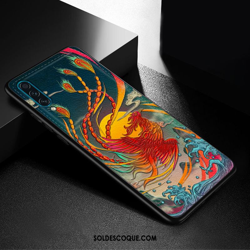 Coque Samsung Galaxy A30s Cuir Nouveau Gaufrage Téléphone Portable Fluide Doux En Vente