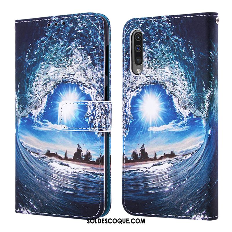 Coque Samsung Galaxy A30s Personnalité Étoile Étui En Cuir Carte Téléphone Portable Soldes