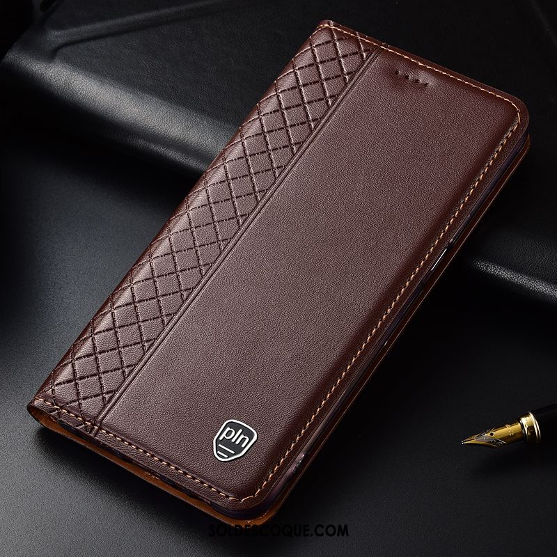 Coque Samsung Galaxy A30s Plaid Étui Incassable Téléphone Portable Cuir Véritable Housse France