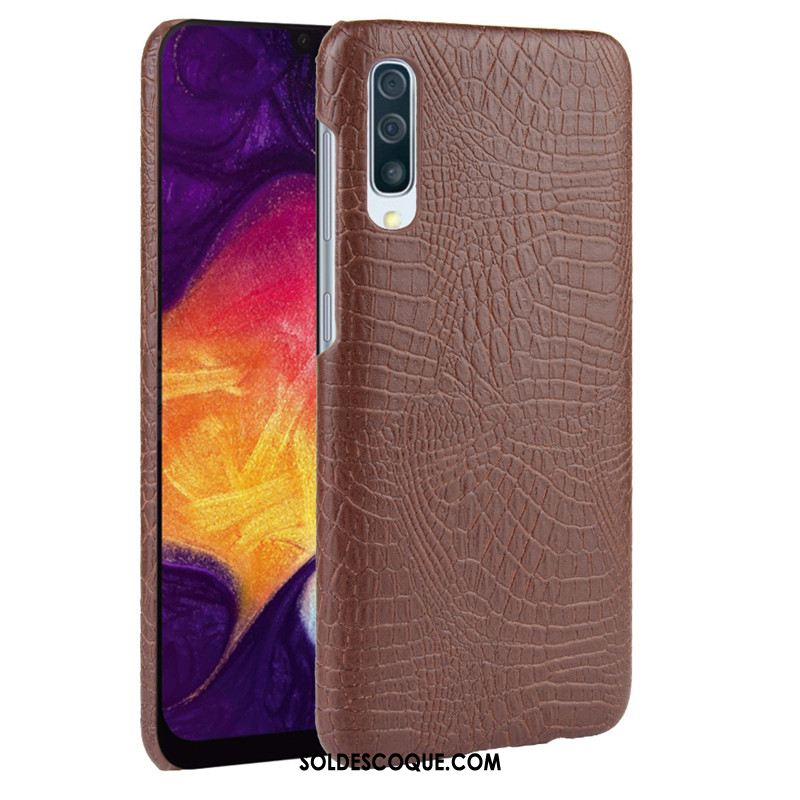 Coque Samsung Galaxy A30s Protection Qualité Crocodile Modèle Cuir Téléphone Portable Pas Cher