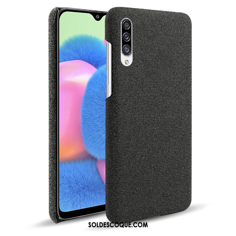 Coque Samsung Galaxy A30s Protection Téléphone Portable Tissu Rouge Étui Pas Cher