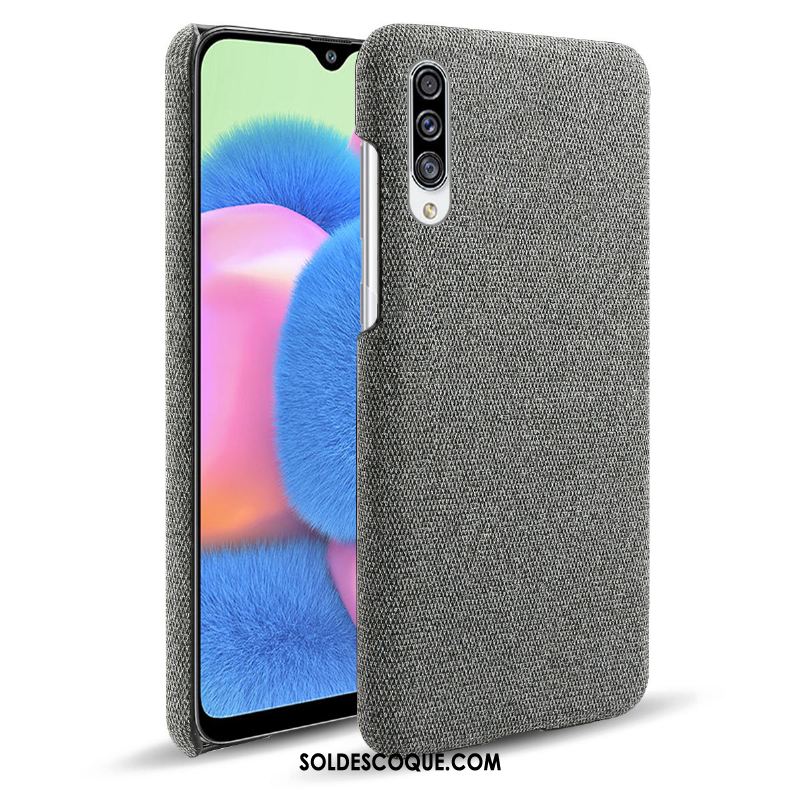 Coque Samsung Galaxy A30s Protection Téléphone Portable Tissu Rouge Étui Pas Cher