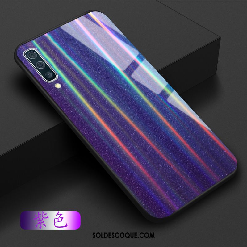 Coque Samsung Galaxy A30s Violet Dégradé Étoile Rose Bleu France