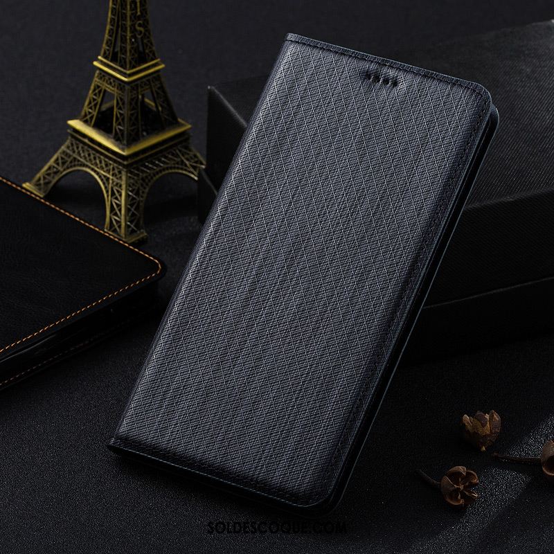 Coque Samsung Galaxy A40 Noir Étui En Cuir Cuir Véritable Tout Compris Clamshell France