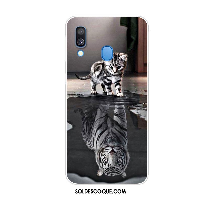 Coque Samsung Galaxy A40 Personnalité Fluide Doux Animal Tendance Protection Soldes