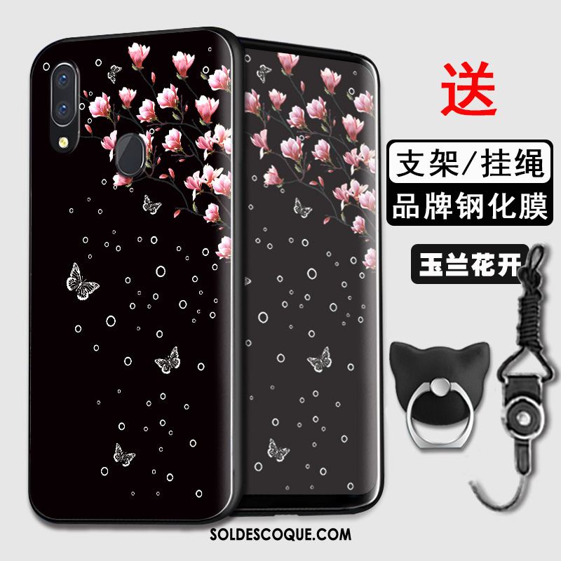 Coque Samsung Galaxy A40 Rose Protection Téléphone Portable Étoile Fluide Doux Pas Cher