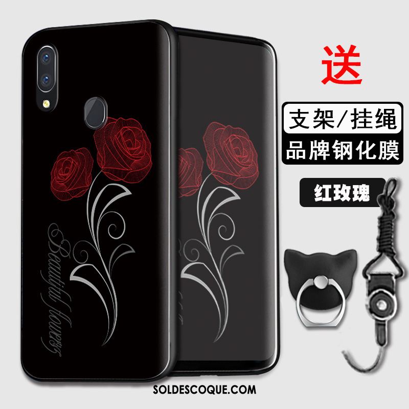 Coque Samsung Galaxy A40 Rose Protection Téléphone Portable Étoile Fluide Doux Pas Cher