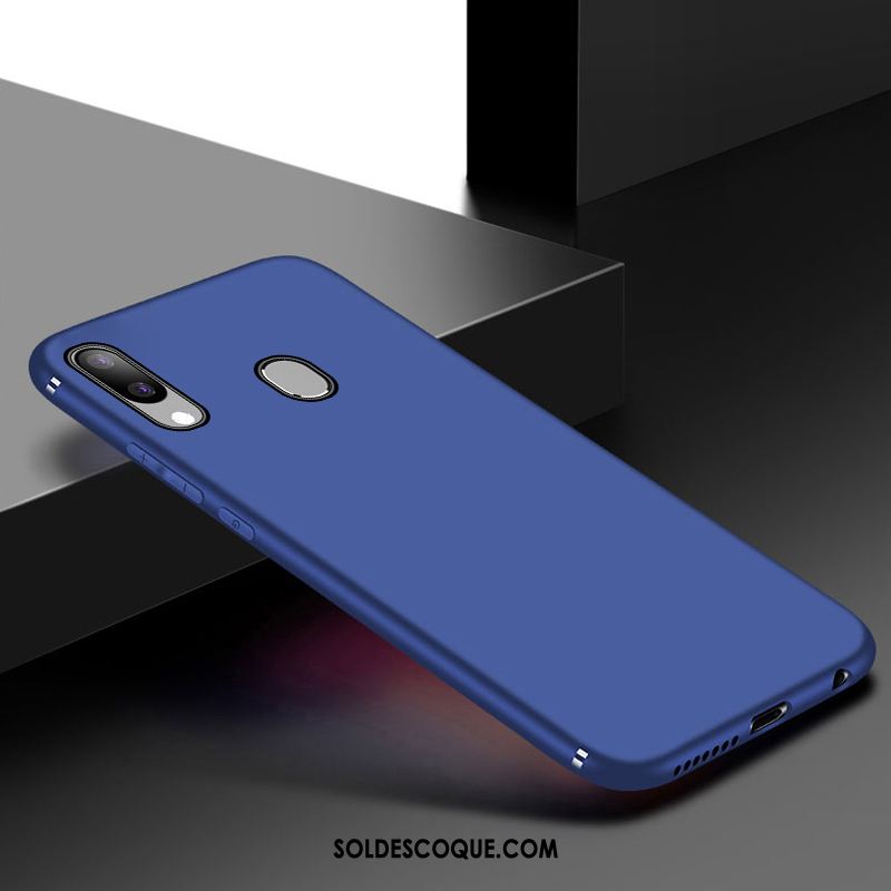 Coque Samsung Galaxy A40 Rouge Téléphone Portable Délavé En Daim Fluide Doux Étoile Pas Cher