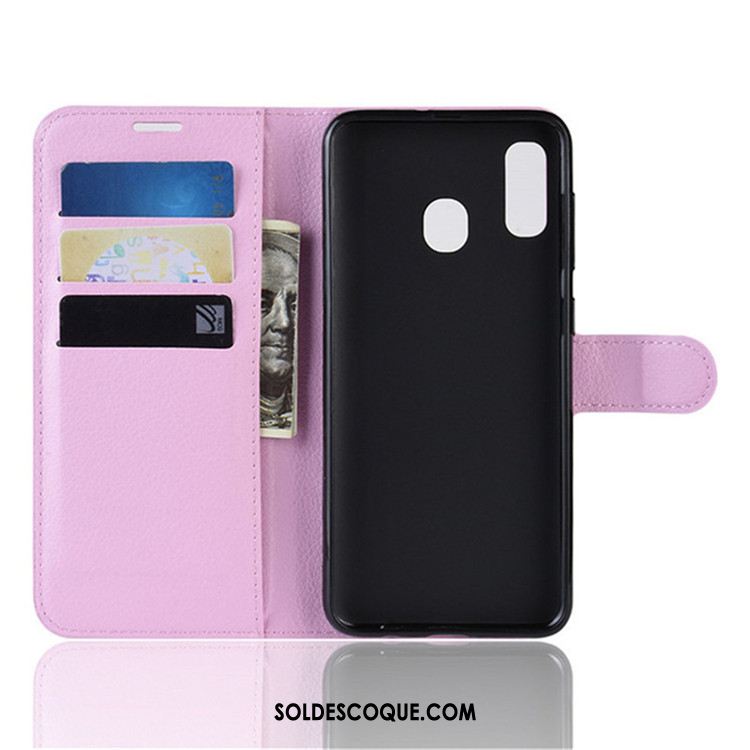 Coque Samsung Galaxy A40 Étoile Téléphone Portable Portefeuille Étui En Cuir Noir Pas Cher