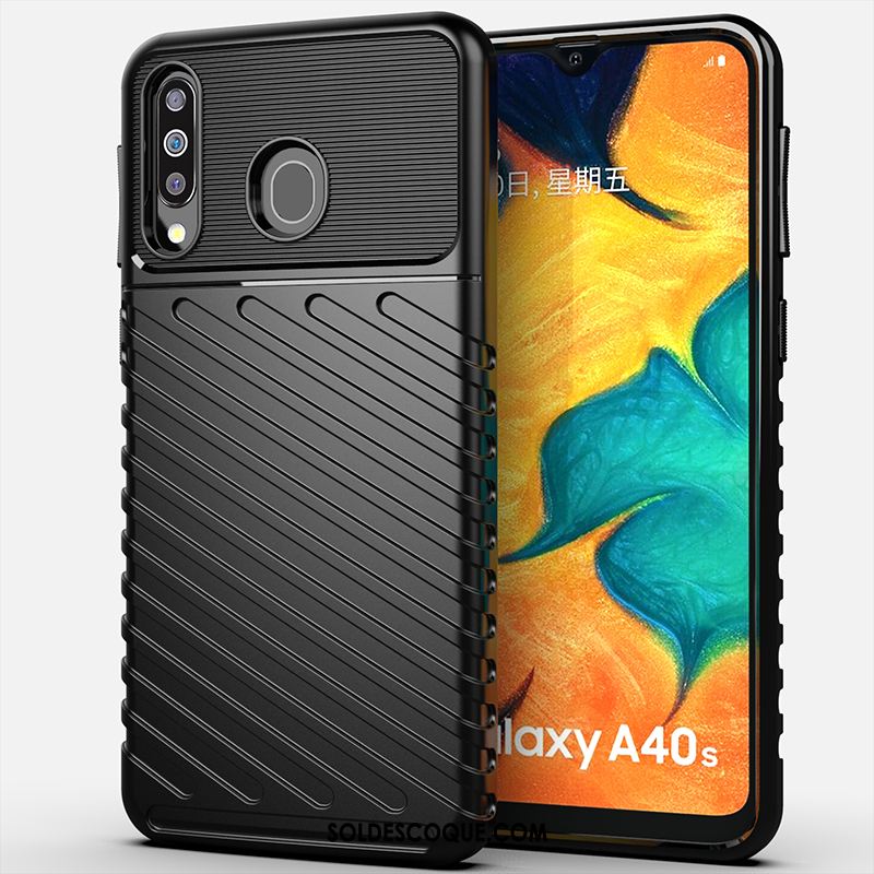 Coque Samsung Galaxy A40s Incassable Téléphone Portable Protection Noir Étoile Pas Cher