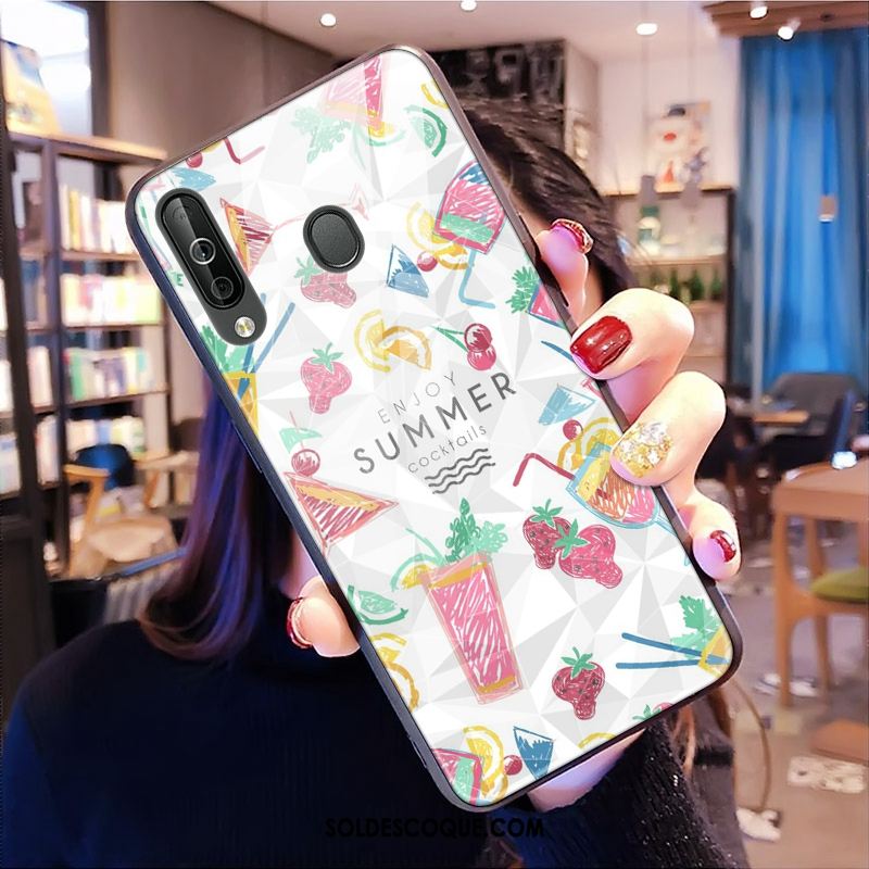 Coque Samsung Galaxy A40s Jaune Étui Modèle Fleurie Étoile Losange Pas Cher