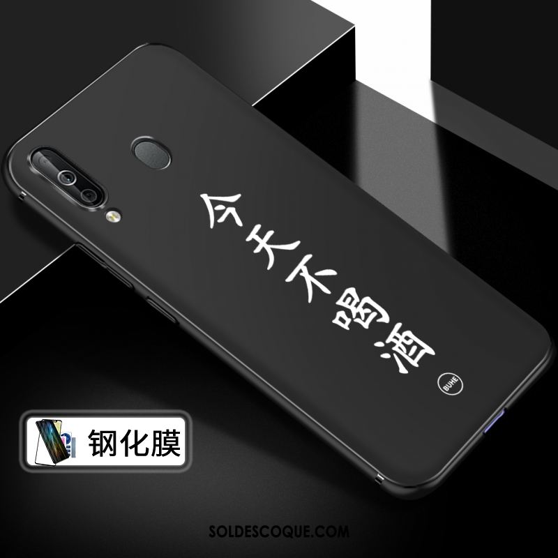Coque Samsung Galaxy A40s Noir Téléphone Portable Fluide Doux Étoile Incassable Pas Cher