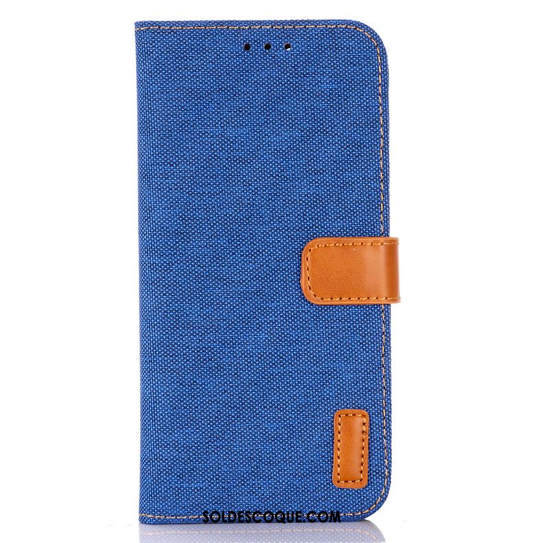 Coque Samsung Galaxy A41 Clamshell Téléphone Portable En Denim Étui En Cuir Protection En Ligne