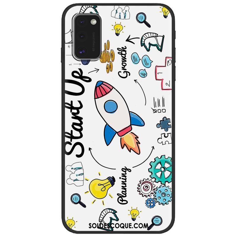 Coque Samsung Galaxy A41 Créatif Étoile Fluide Doux Dessin Animé Vert Pas Cher