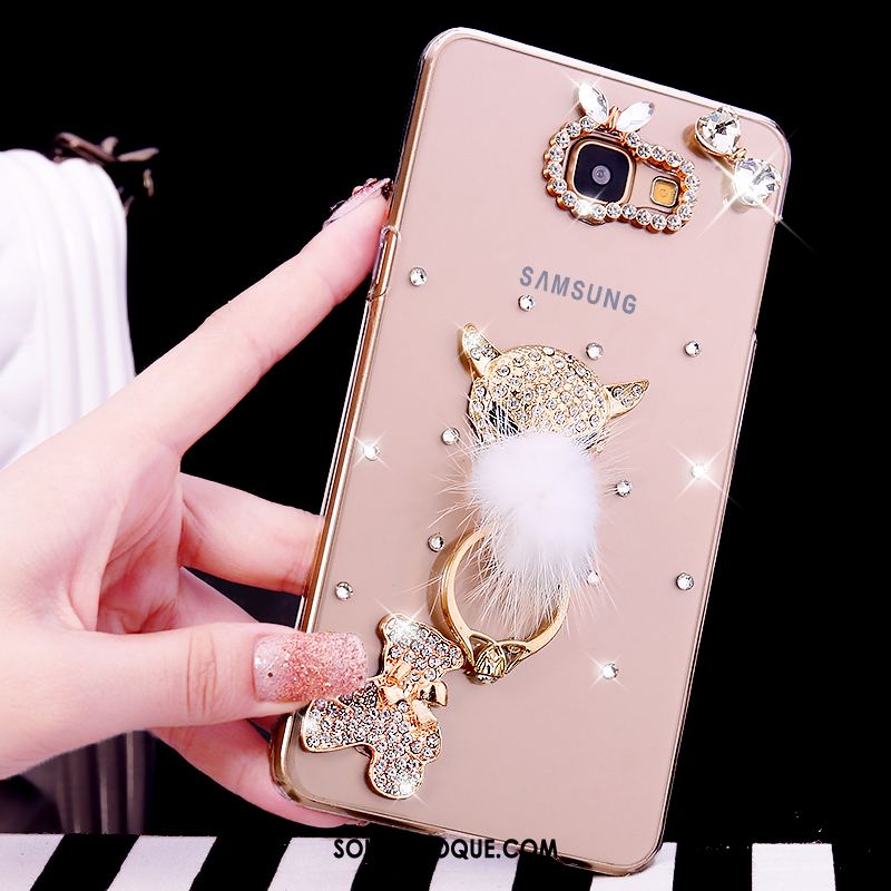 Coque Samsung Galaxy A5 2016 Anneau Transparent Strass Étui Téléphone Portable Pas Cher