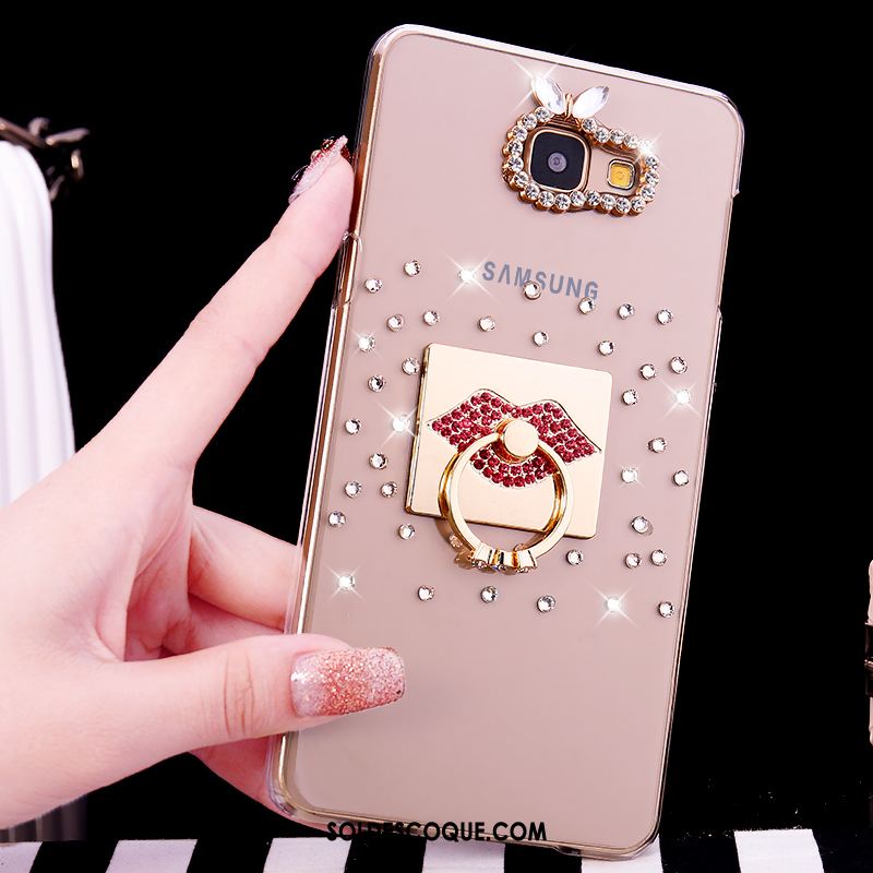Coque Samsung Galaxy A5 2016 Anneau Transparent Strass Étui Téléphone Portable Pas Cher