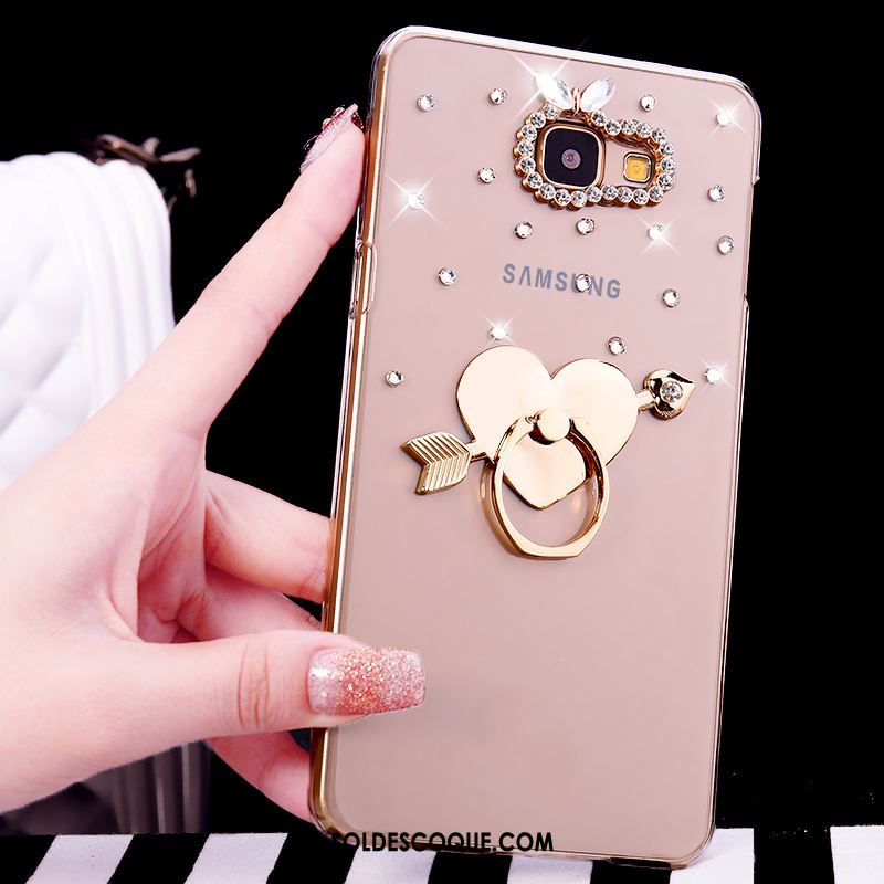 Coque Samsung Galaxy A5 2016 Anneau Transparent Strass Étui Téléphone Portable Pas Cher