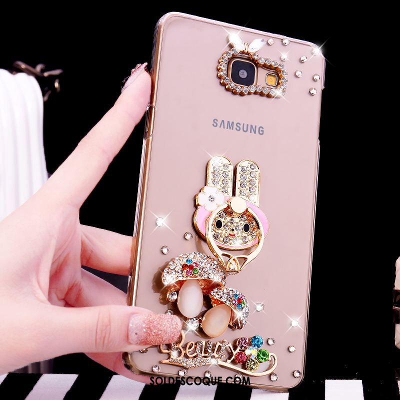 Coque Samsung Galaxy A5 2016 Anneau Transparent Strass Étui Téléphone Portable Pas Cher