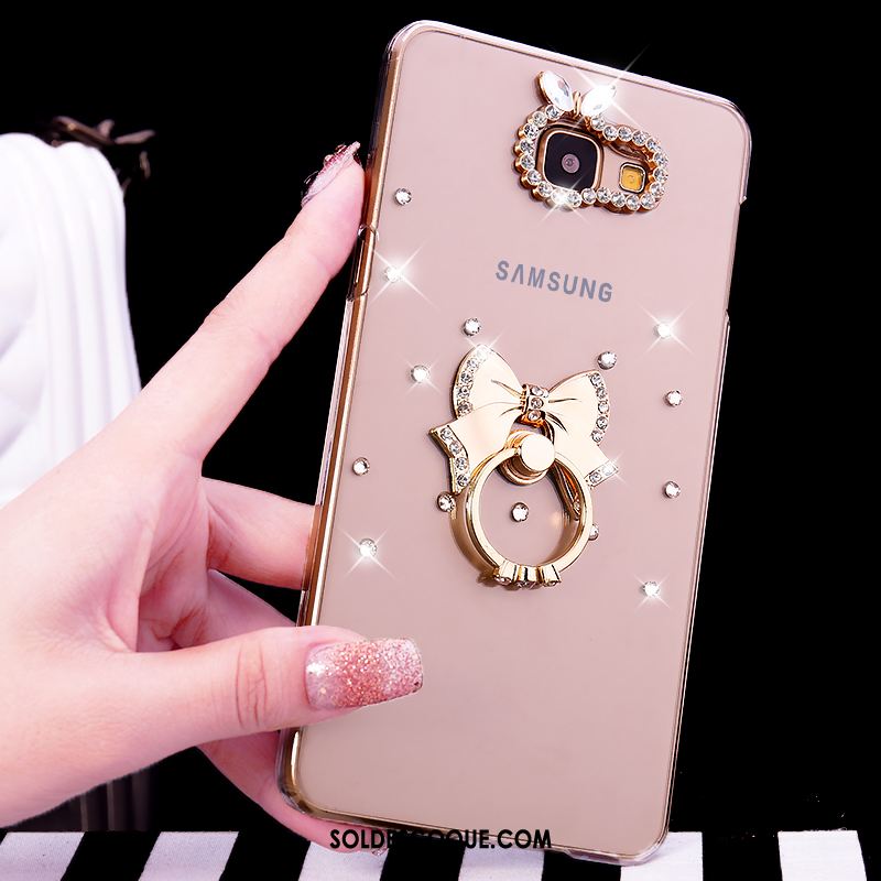 Coque Samsung Galaxy A5 2016 Anneau Transparent Strass Étui Téléphone Portable Pas Cher