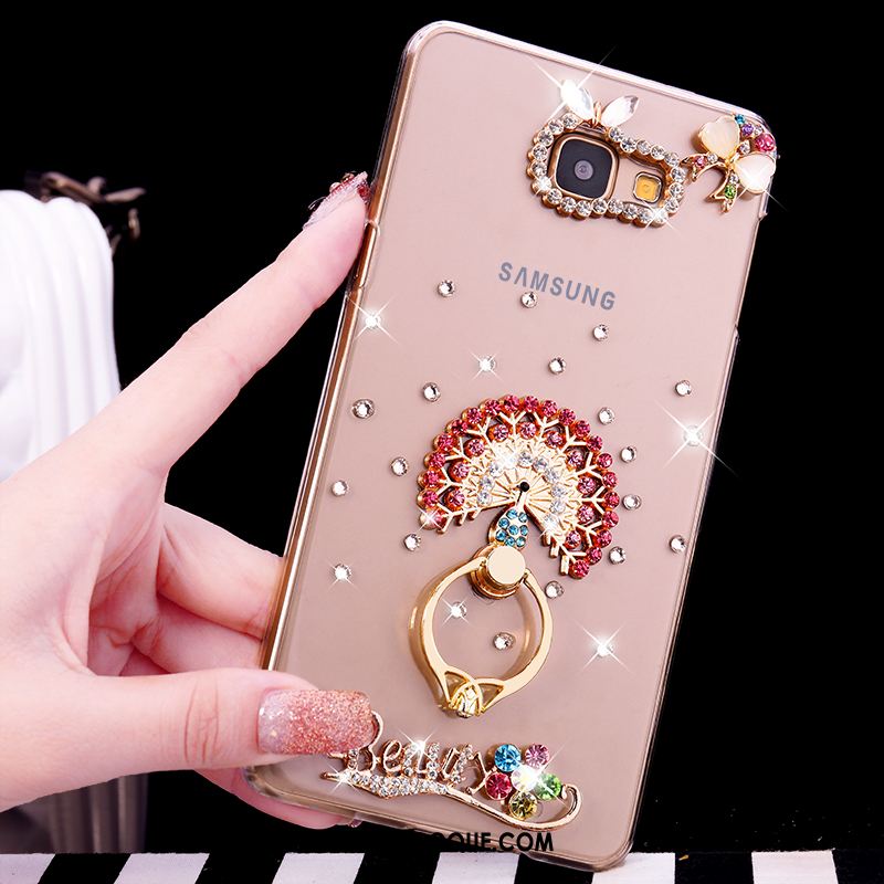 Coque Samsung Galaxy A5 2016 Anneau Transparent Strass Étui Téléphone Portable Pas Cher