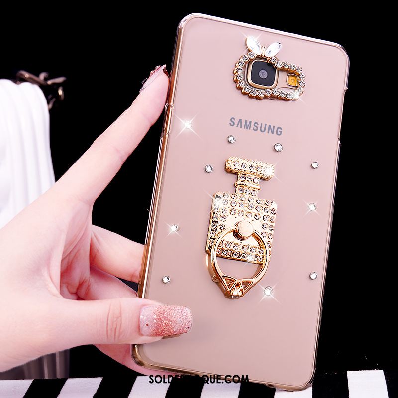 Coque Samsung Galaxy A5 2016 Anneau Transparent Strass Étui Téléphone Portable Pas Cher