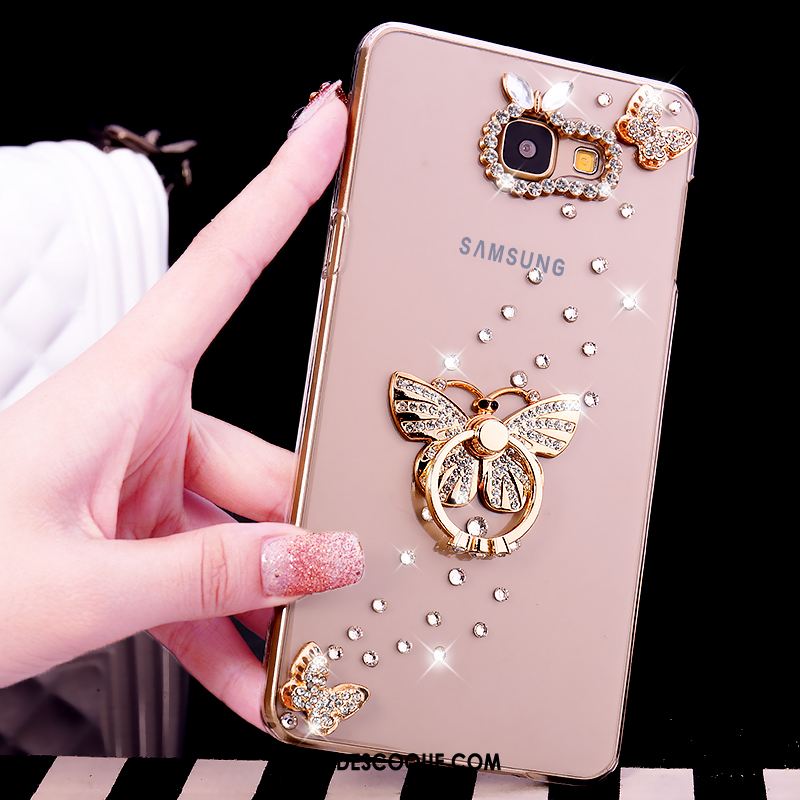 Coque Samsung Galaxy A5 2016 Anneau Transparent Strass Étui Téléphone Portable Pas Cher