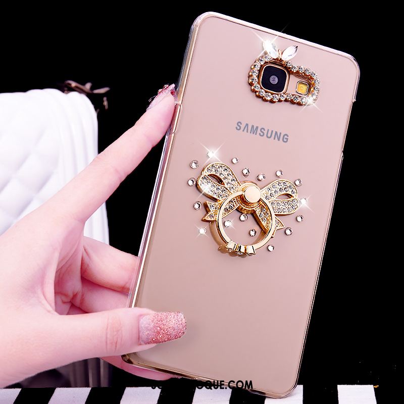 Coque Samsung Galaxy A5 2016 Anneau Transparent Strass Étui Téléphone Portable Pas Cher