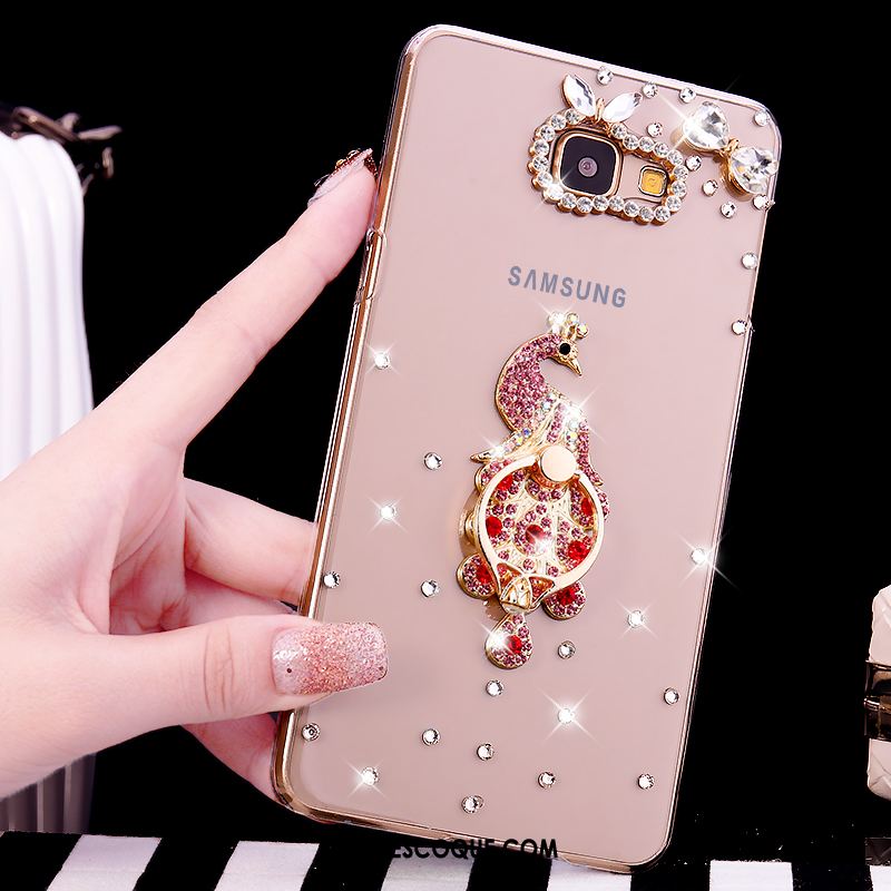 Coque Samsung Galaxy A5 2016 Anneau Transparent Strass Étui Téléphone Portable Pas Cher