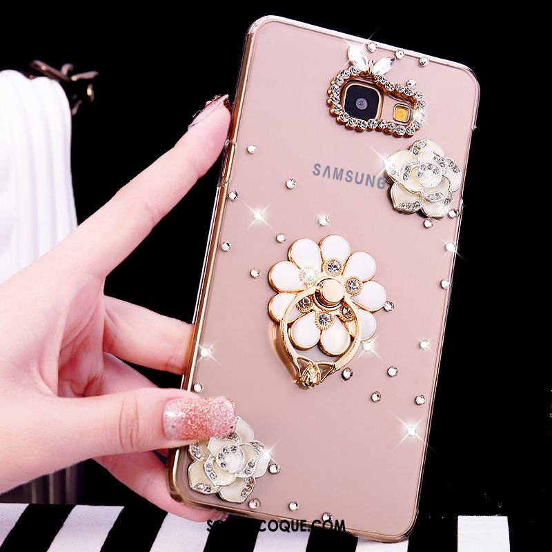 Coque Samsung Galaxy A5 2016 Anneau Transparent Strass Étui Téléphone Portable Pas Cher