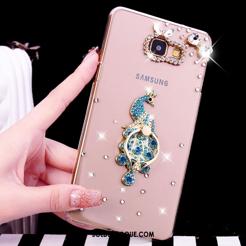 Coque Samsung Galaxy A5 2016 Anneau Transparent Strass Étui Téléphone Portable Pas Cher