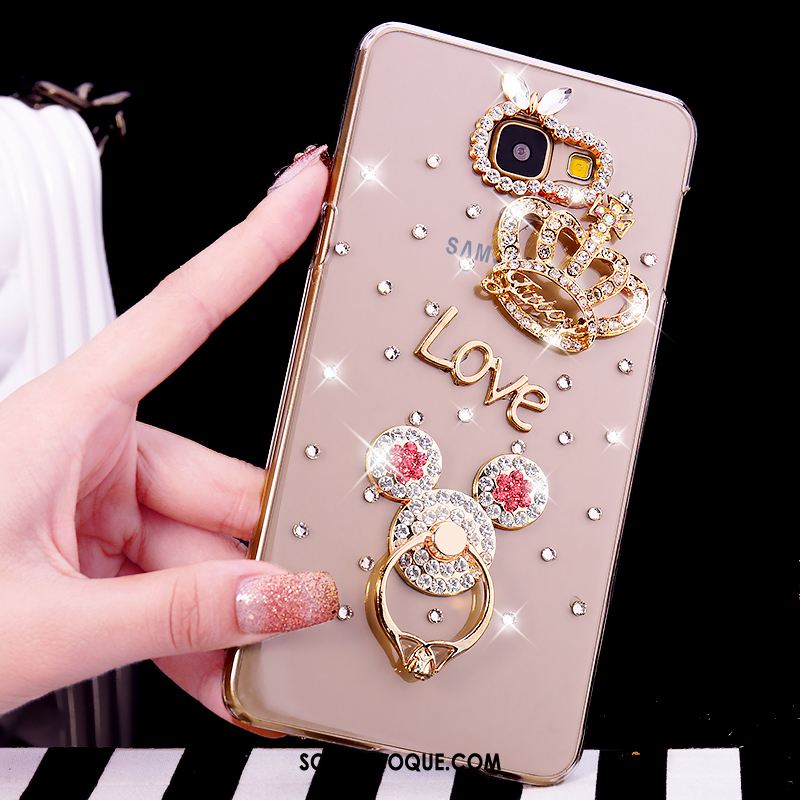 Coque Samsung Galaxy A5 2016 Anneau Transparent Strass Étui Téléphone Portable Pas Cher