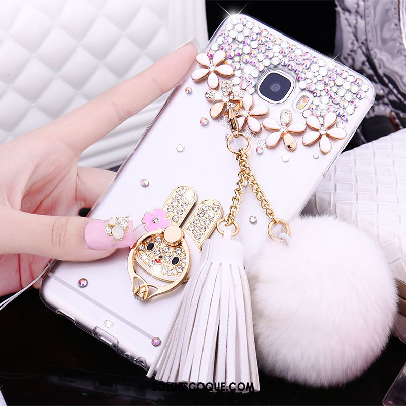 Coque Samsung Galaxy A5 2016 Blanc Téléphone Portable Étoile Strass Étui Pas Cher