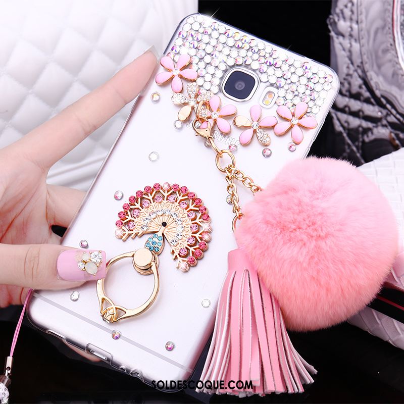 Coque Samsung Galaxy A5 2016 Blanc Téléphone Portable Étoile Strass Étui Pas Cher