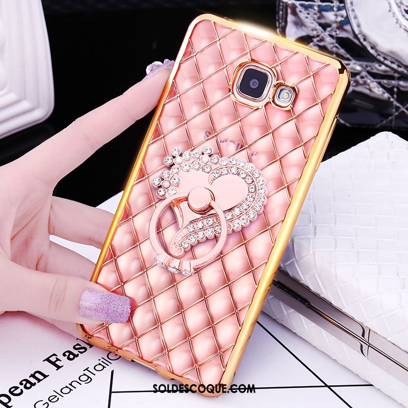 Coque Samsung Galaxy A5 2016 Fluide Doux Rose Étui Téléphone Portable Étoile Soldes