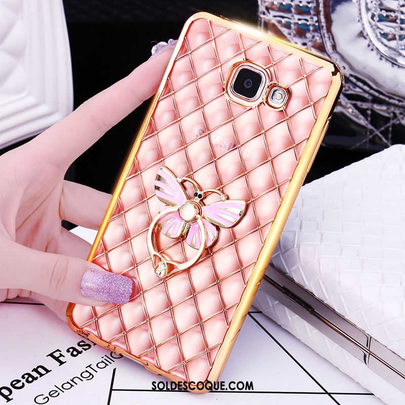 Coque Samsung Galaxy A5 2016 Fluide Doux Rose Étui Téléphone Portable Étoile Soldes