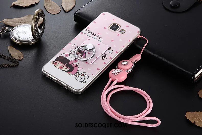 Coque Samsung Galaxy A5 2016 Téléphone Portable Rose Tempérer Étui Étoile Pas Cher