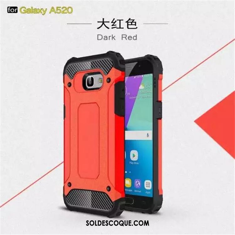 Coque Samsung Galaxy A5 2017 Bleu Silicone Trois Défenses Créatif Protection Pas Cher