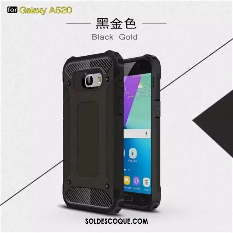 Coque Samsung Galaxy A5 2017 Bleu Silicone Trois Défenses Créatif Protection Pas Cher