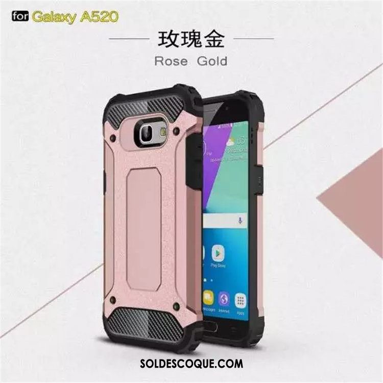 Coque Samsung Galaxy A5 2017 Bleu Silicone Trois Défenses Créatif Protection Pas Cher