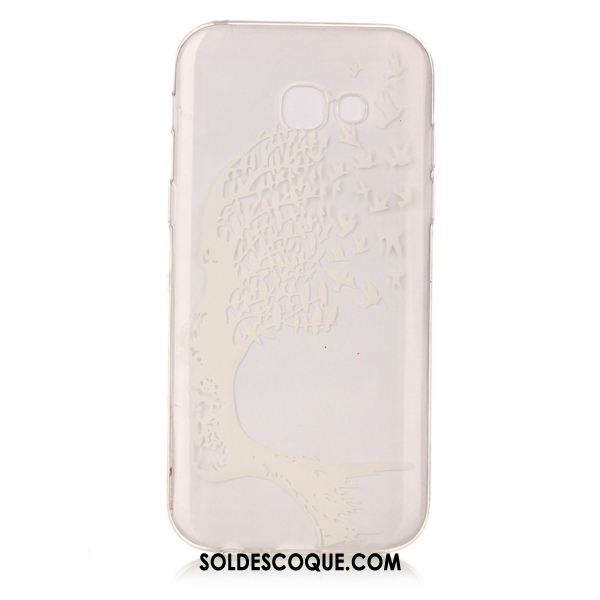 Coque Samsung Galaxy A5 2017 Bordure Bleu Sac Fluide Doux Légère Soldes