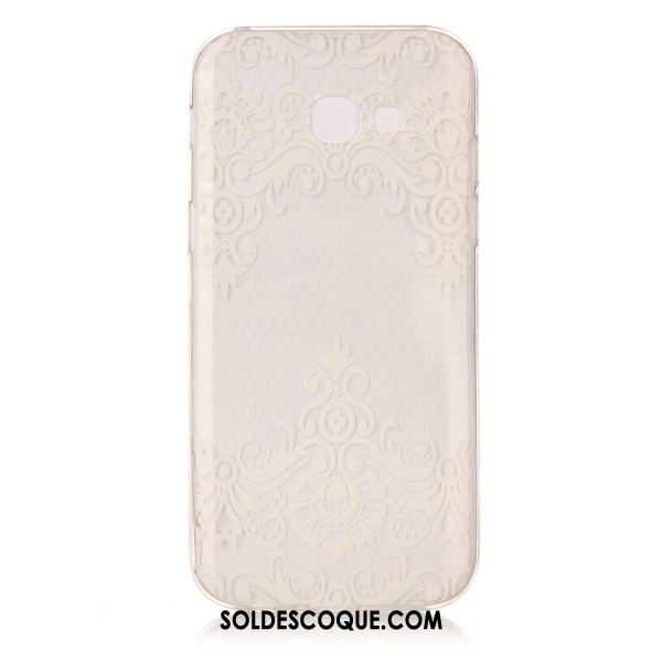 Coque Samsung Galaxy A5 2017 Bordure Bleu Sac Fluide Doux Légère Soldes