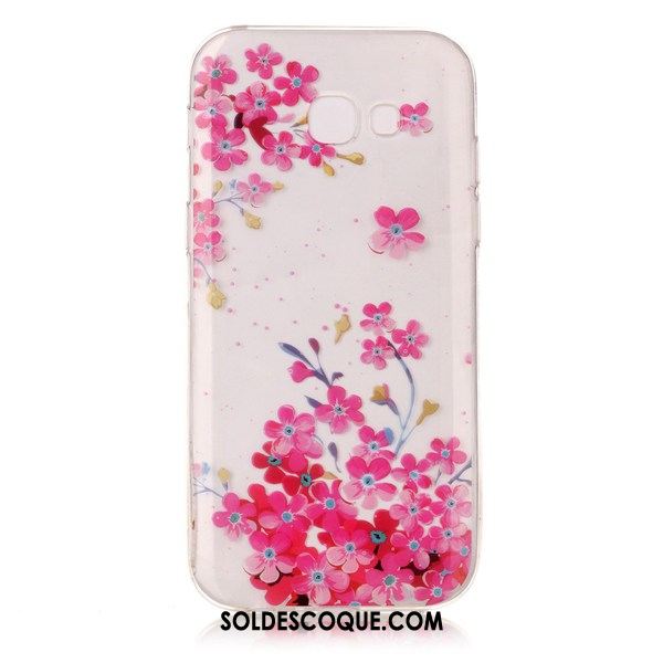 Coque Samsung Galaxy A5 2017 Bordure Bleu Sac Fluide Doux Légère Soldes