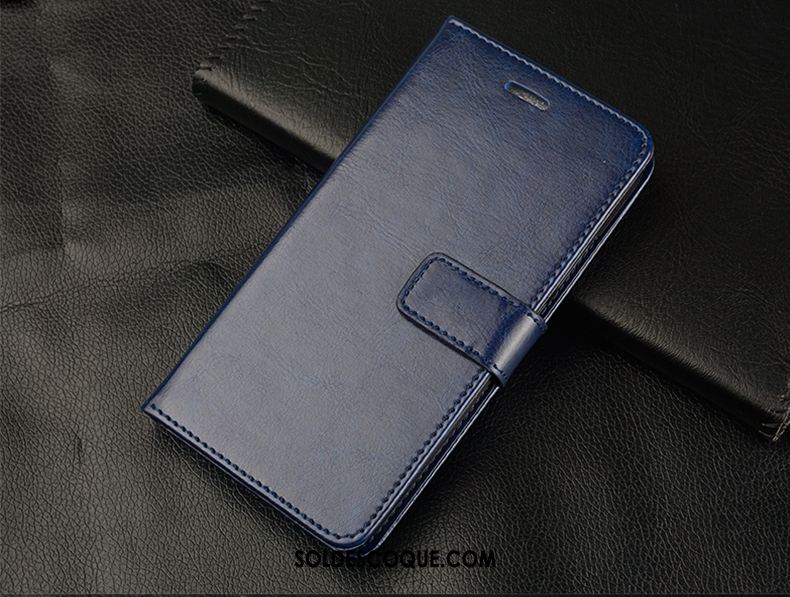 Coque Samsung Galaxy A5 2017 Business Très Mince Bleu Étui En Cuir Téléphone Portable Pas Cher